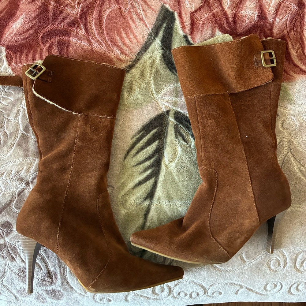 Bershka Tan Faux Fur Lined Jacket